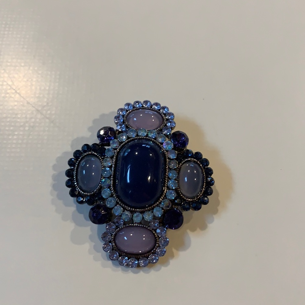 Blue and gray pin